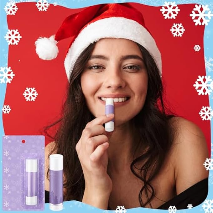 Heigble 24 PCS WINTER SNOWFLAKE LIP BALMS GIFTS BULK HONEY FLAVORED MOISTURIZING NOURISHING LIP BALM APPRECIATION GIFT SNOWMAN PARTY SUPPLIES FOR WINTER HOLIDAY ADULT EMPLOYEE TEACHER BIRTHDAY - Image 4